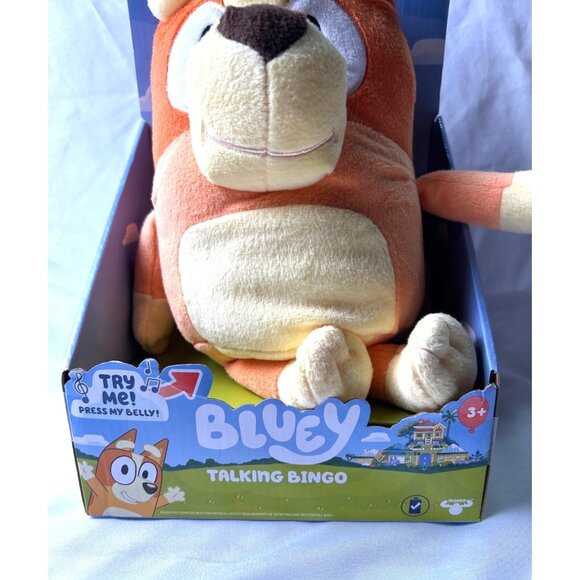 Bluey Talking Bingo Plush Toy 9 Phrases Interactive Stuffed Animal 3+ 8.5"x12" - Picture 8 of 9